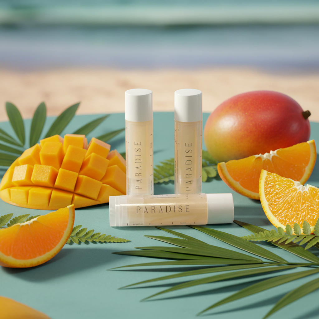 Paradise Lip Balm | Mango & Peach Hydrating Lip Care | Horizcents