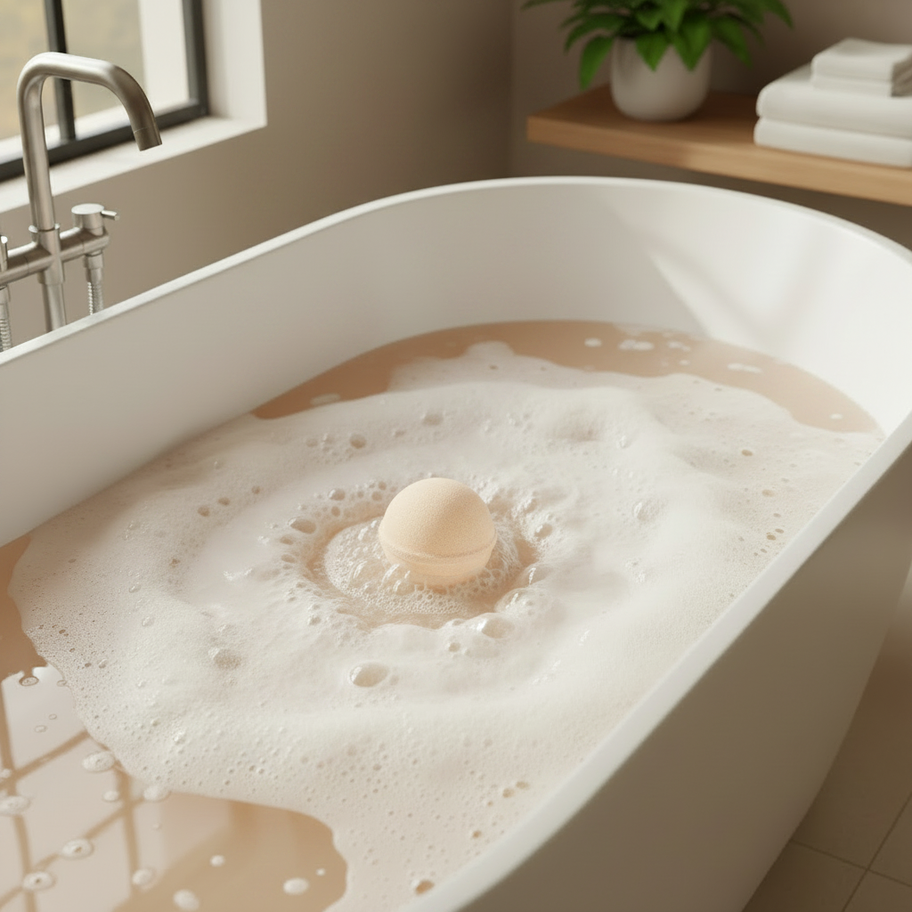 Peachy Bath Bomb | Peach Scented Fizzy Bath Soak