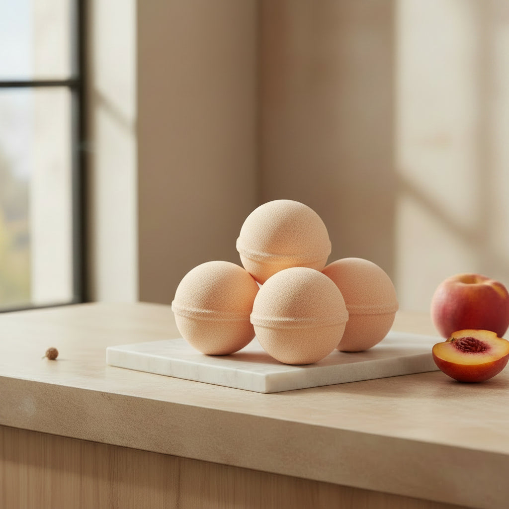 Peachy Bath Bomb | Peach Scented Fizzy Bath Soak