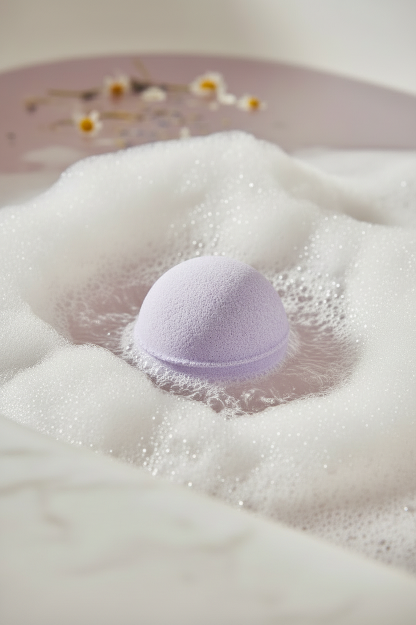 Sweet Dreams Bath Bomb (Cracked) | Lavender & Chamomile Soothing Bath Soak