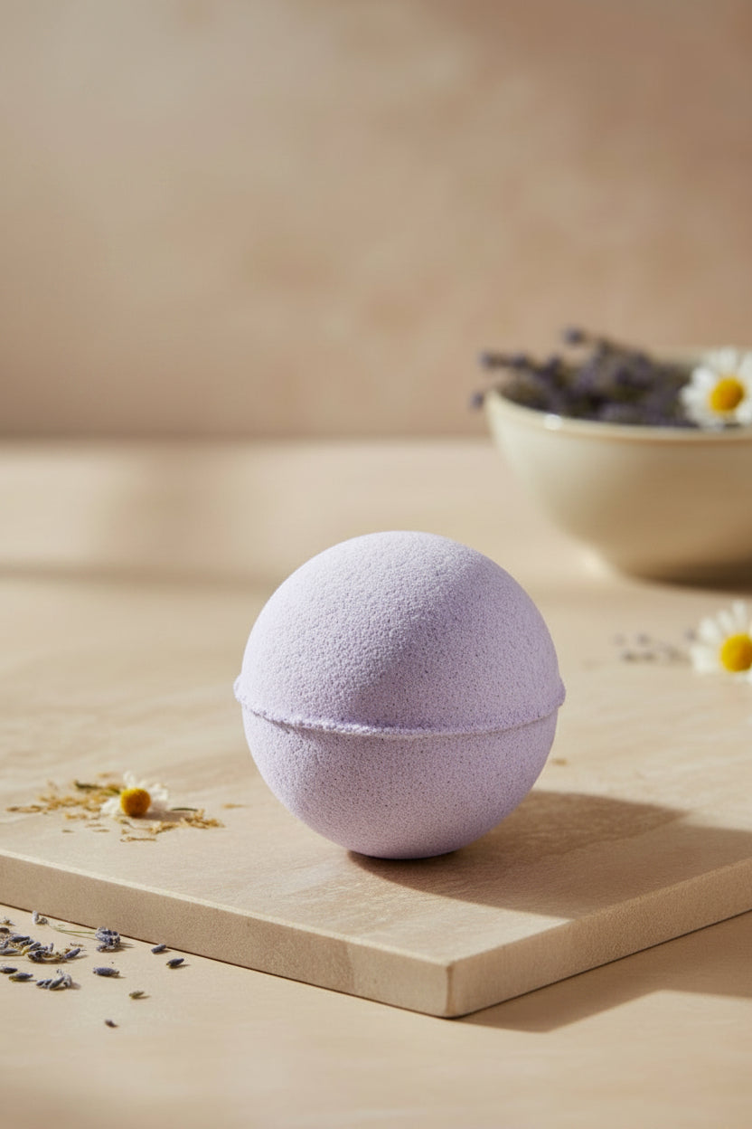 Sweet Dreams Bath Bomb (Cracked) | Lavender & Chamomile Soothing Bath Soak