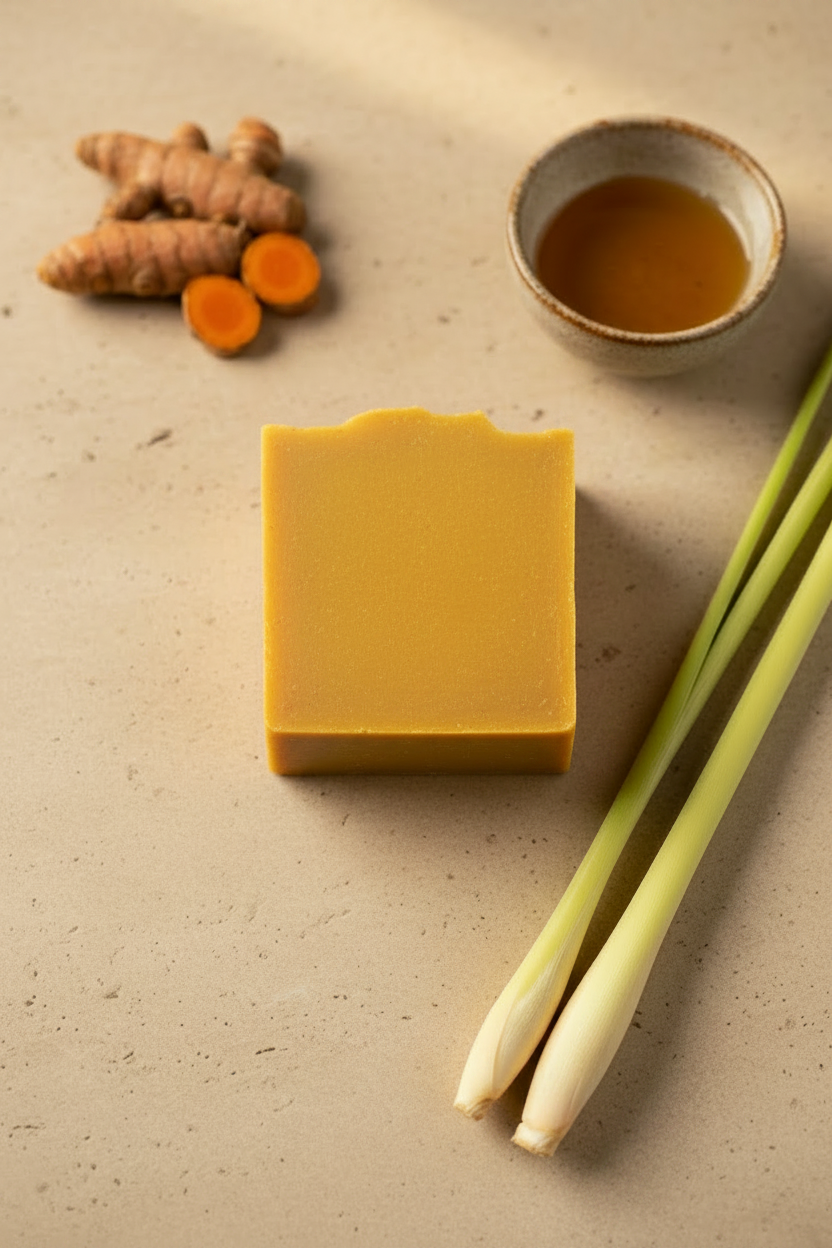 Turmeric Lemongrass & Honey Loaf Soap Bar – Artisan Handmade Soap