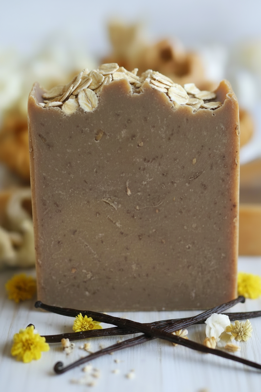 Vanilla Oats & Honey Loaf Soap Bar – Artisan Handmade Soap