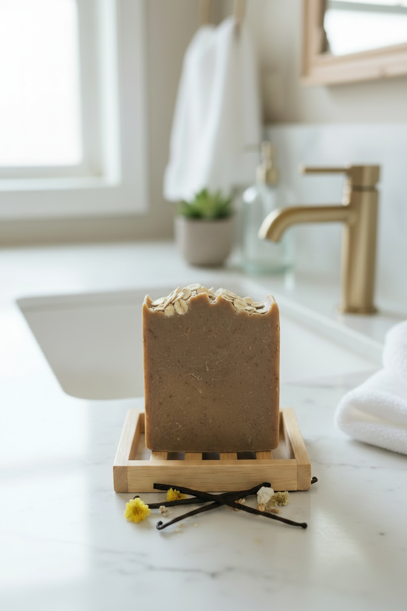 Vanilla Oats & Honey Soap Bar | Warm Vanilla, Oats & Honey